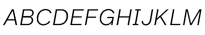 BALGrotesk LightItalic Instance Font UPPERCASE