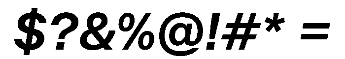 BALGrotesk SemiBoldItalic Instance Font OTHER CHARS