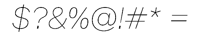 BALGrotesk ThinItalic Instance Font OTHER CHARS