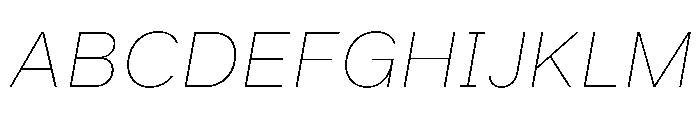 BALGrotesk ThinItalic Instance Font UPPERCASE