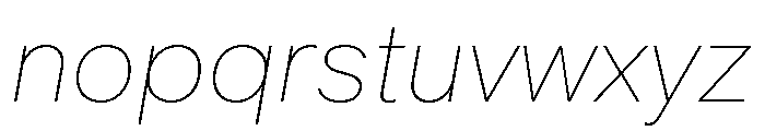 BALGrotesk ThinItalic Instance Font LOWERCASE