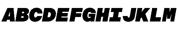 BALGroteskMono BlackItalic Instance Font UPPERCASE