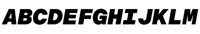 BALGroteskMono ExtraBoldItalic Instance Font UPPERCASE