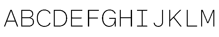 BALGroteskMono ExtraLight Instance Font UPPERCASE