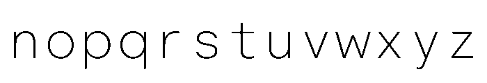 BALGroteskMono ExtraLight Instance Font LOWERCASE