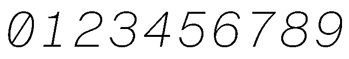 BALGroteskMono ExtraLightItalic Instance Font OTHER CHARS