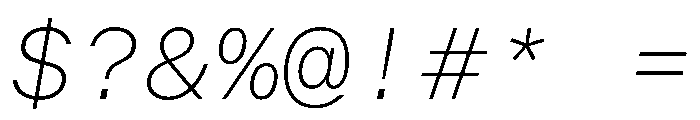 BALGroteskMono ExtraLightItalic Instance Font OTHER CHARS
