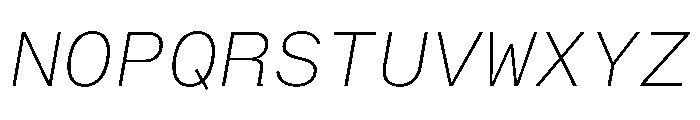 BALGroteskMono ExtraLightItalic Instance Font UPPERCASE
