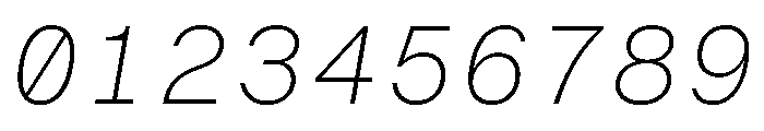 BALGroteskMono ExtraLightItalic Font OTHER CHARS