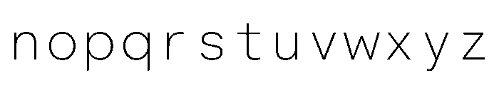 BALGroteskMono ExtraLight Font LOWERCASE