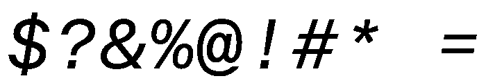 BALGroteskMono Italic Instance Font OTHER CHARS