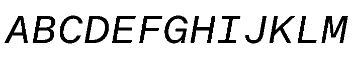 BALGroteskMono Italic Instance Font UPPERCASE