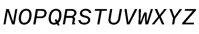 BALGroteskMono Italic Instance Font UPPERCASE