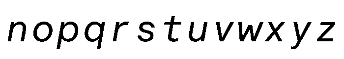 BALGroteskMono Italic Font LOWERCASE
