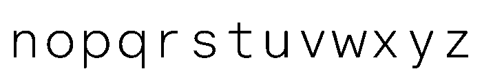 BALGroteskMono Light Instance Font LOWERCASE