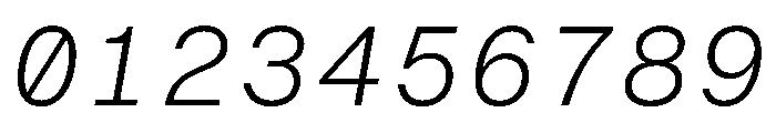 BALGroteskMono LightItalic Instance Font OTHER CHARS