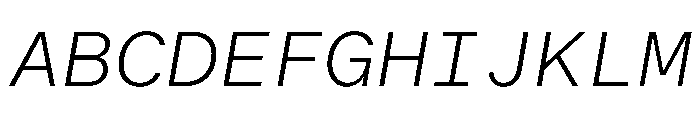 BALGroteskMono LightItalic Instance Font UPPERCASE