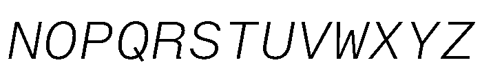 BALGroteskMono LightItalic Instance Font UPPERCASE