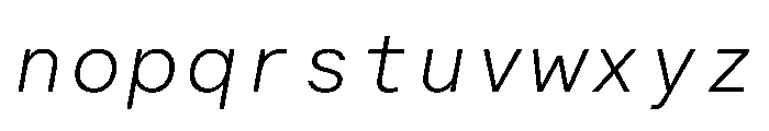 BALGroteskMono LightItalic Instance Font LOWERCASE