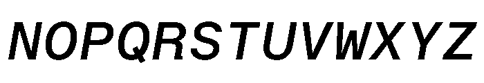 BALGroteskMono MediumItalic Instance Font UPPERCASE