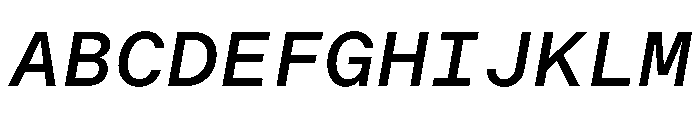 BALGroteskMono MediumItalic Font UPPERCASE
