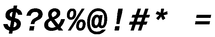 BALGroteskMono SemiBoldItalic Instance Font OTHER CHARS