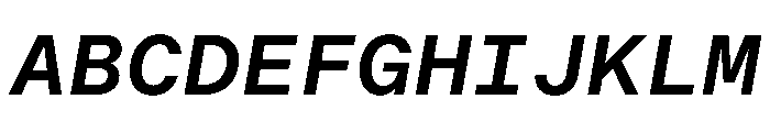 BALGroteskMono SemiBoldItalic Instance Font UPPERCASE