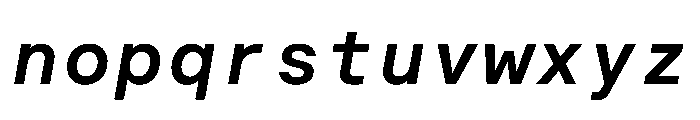BALGroteskMono SemiBoldItalic Instance Font LOWERCASE