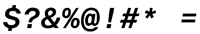 BALGroteskMono SemiBoldItalic Font OTHER CHARS