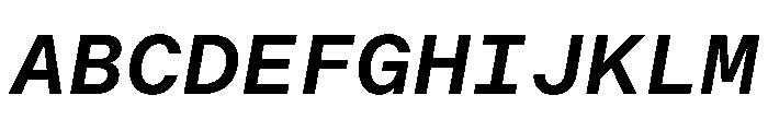 BALGroteskMono SemiBoldItalic Font UPPERCASE