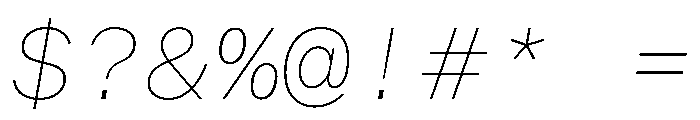 BALGroteskMono ThinItalic Instance Font OTHER CHARS