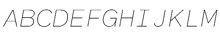BALGroteskMono ThinItalic Instance Font UPPERCASE