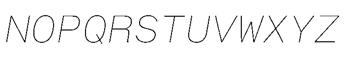BALGroteskMono ThinItalic Instance Font UPPERCASE