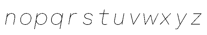 BALGroteskMono ThinItalic Instance Font LOWERCASE
