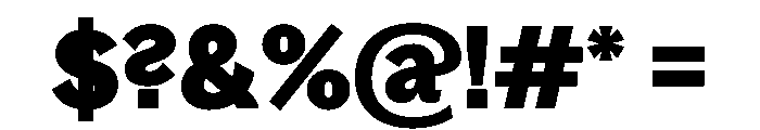 Bagoss TRIAL CondensedBold Instance Font OTHER CHARS