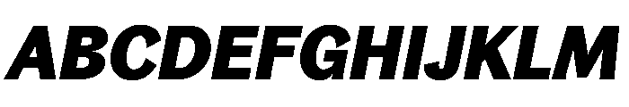 Bagoss TRIAL CondensedBoldItalic Instance Font UPPERCASE