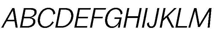 Bagoss TRIAL CondensedLightItalic Instance Font UPPERCASE