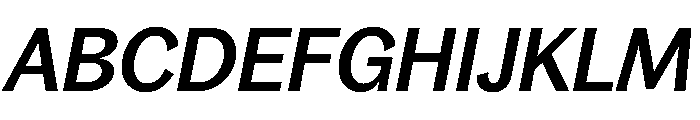 Bagoss TRIAL CondensedMediumItalic Instance Font UPPERCASE