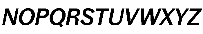 Bagoss TRIAL CondensedMediumItalic Instance Font UPPERCASE
