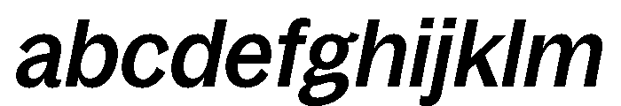 Bagoss TRIAL CondensedMediumItalic Instance FONT