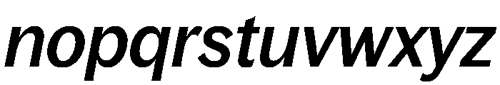 Bagoss TRIAL CondensedMediumItalic Instance Font LOWERCASE