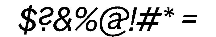 Bagoss TRIAL CondensedRegularItalic Instance Font OTHER CHARS