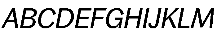 Bagoss TRIAL CondensedRegularItalic Instance Font UPPERCASE