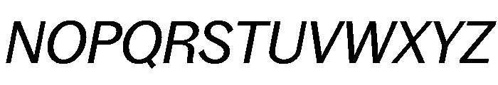 Bagoss TRIAL CondensedRegularItalic Instance Font UPPERCASE
