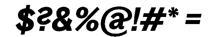 Bagoss TRIAL CondensedSemiBoldItalic Instance Font OTHER CHARS