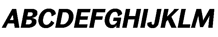 Bagoss TRIAL CondensedSemiBoldItalic Instance Font UPPERCASE