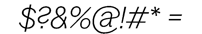 Bagoss TRIAL CondensedThinItalic Instance Font OTHER CHARS