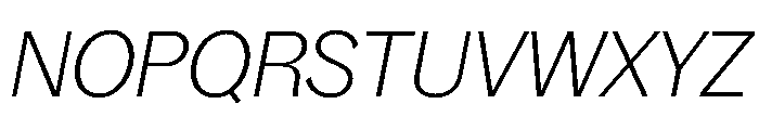 Bagoss TRIAL CondensedThinItalic Instance Font UPPERCASE