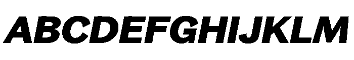 Bagoss TRIAL ExtendedBoldItalic Instance Font UPPERCASE