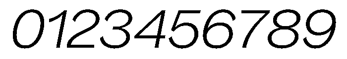 Bagoss TRIAL ExtendedLightItalic Instance Font OTHER CHARS